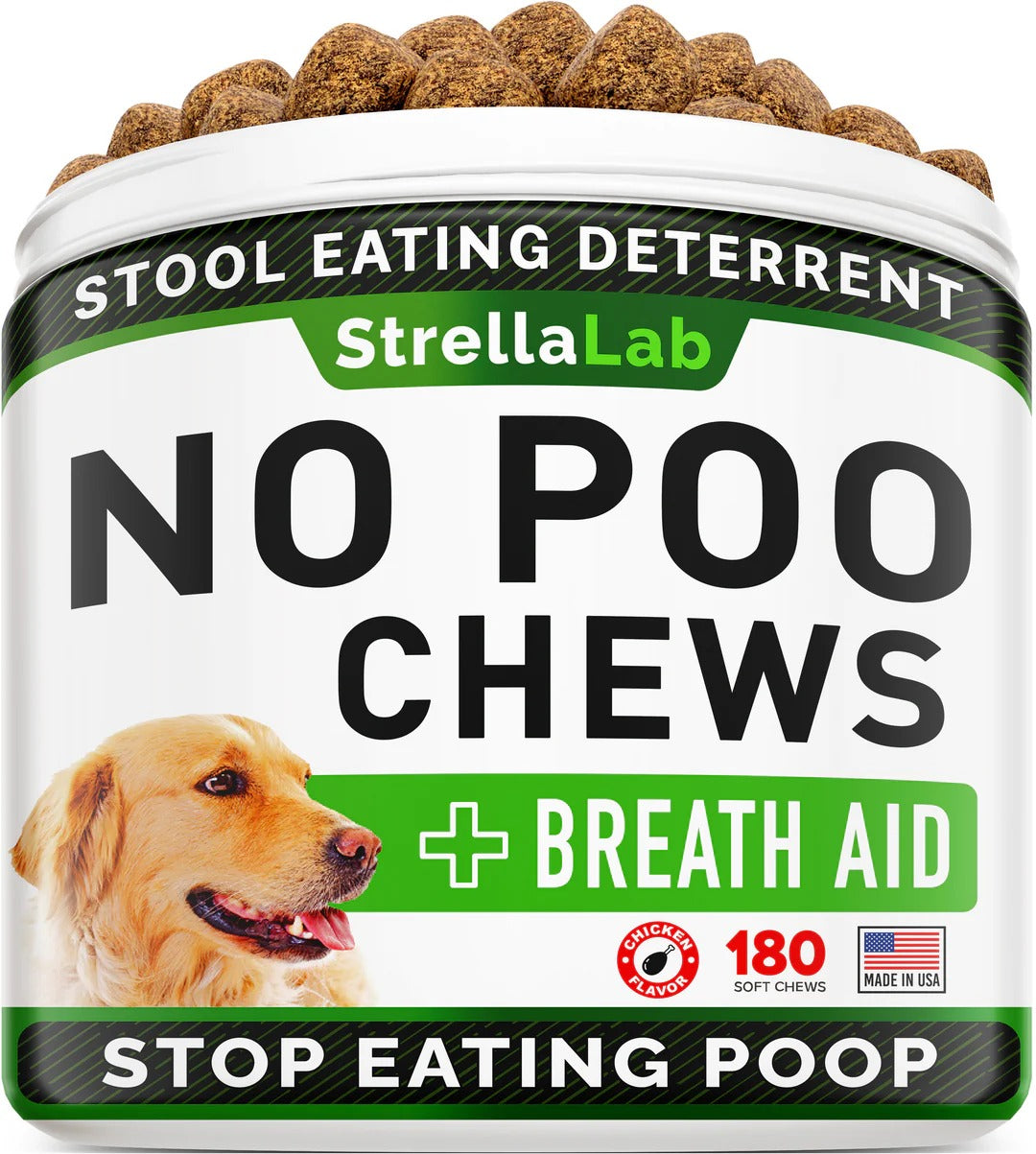Stop Your Dog Eating Poop — No Poo Chews | Natural Enzyme Formula | Results in 2–4 Weeks
