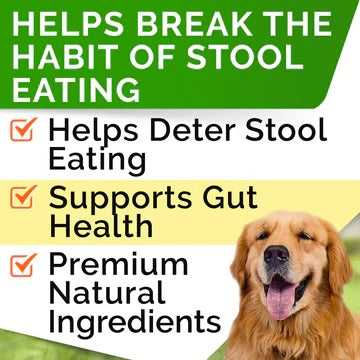 Stop Your Dog Eating Poop — No Poo Chews | Natural Enzyme Formula | Results in 2–4 Weeks