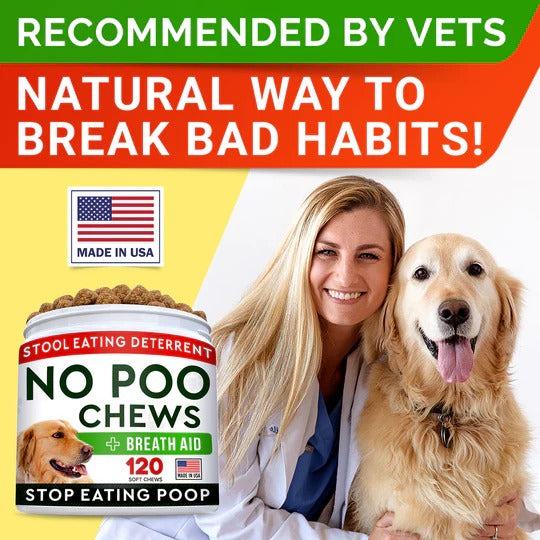 Stop Your Dog Eating Poop — No Poo Chews | Natural Enzyme Formula | Results in 2–4 Weeks
