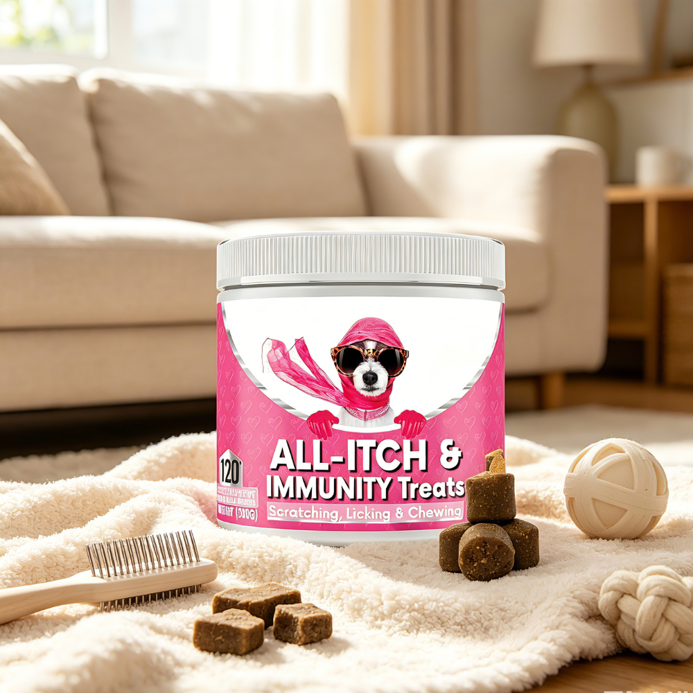 5-in-1 Dog Chews – Itch Relief, Immune Support, Skin & Coat, Allergy Care & Vitality, 120 Chews