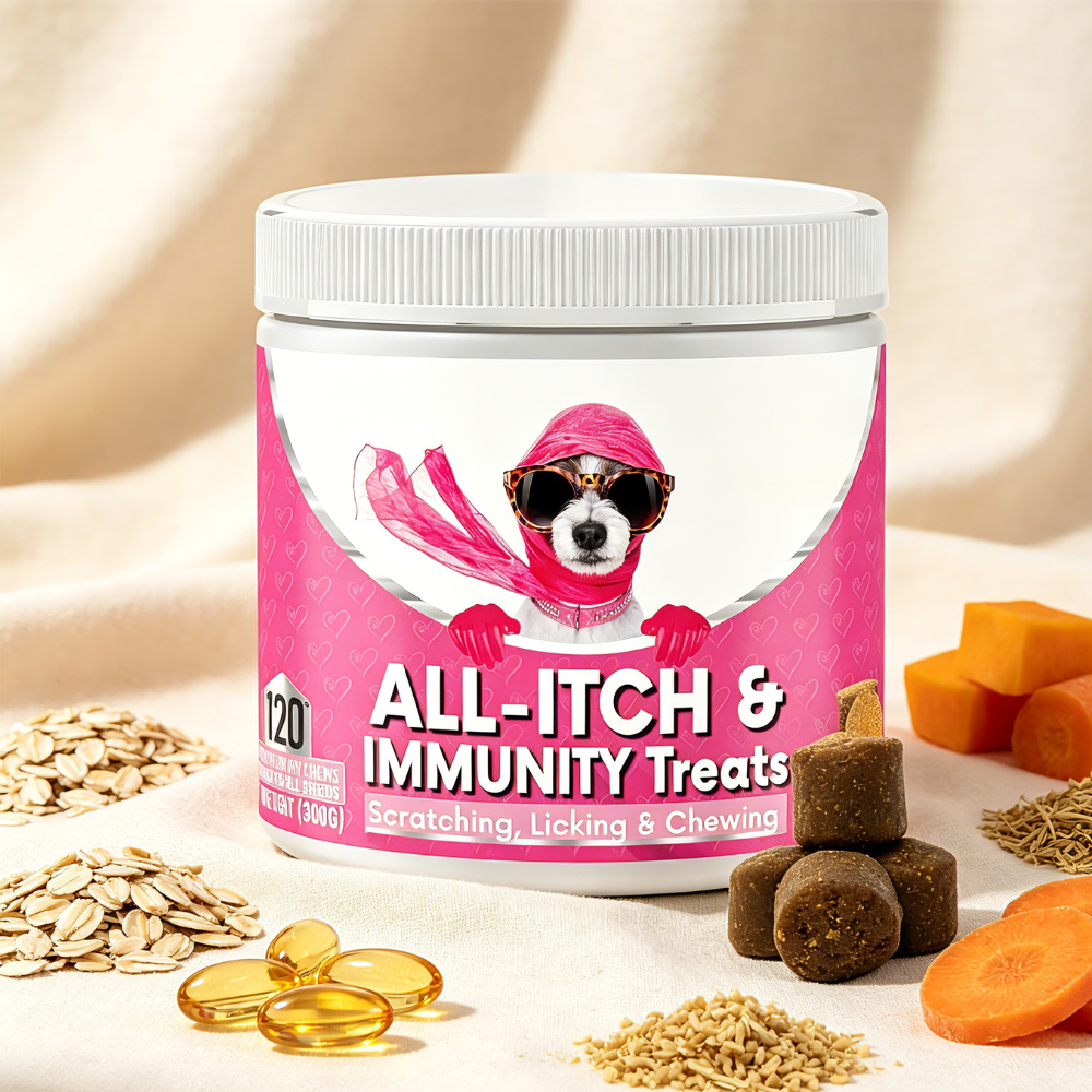 5-in-1 Dog Chews – Itch Relief, Immune Support, Skin & Coat, Allergy Care & Vitality, 120 Chews